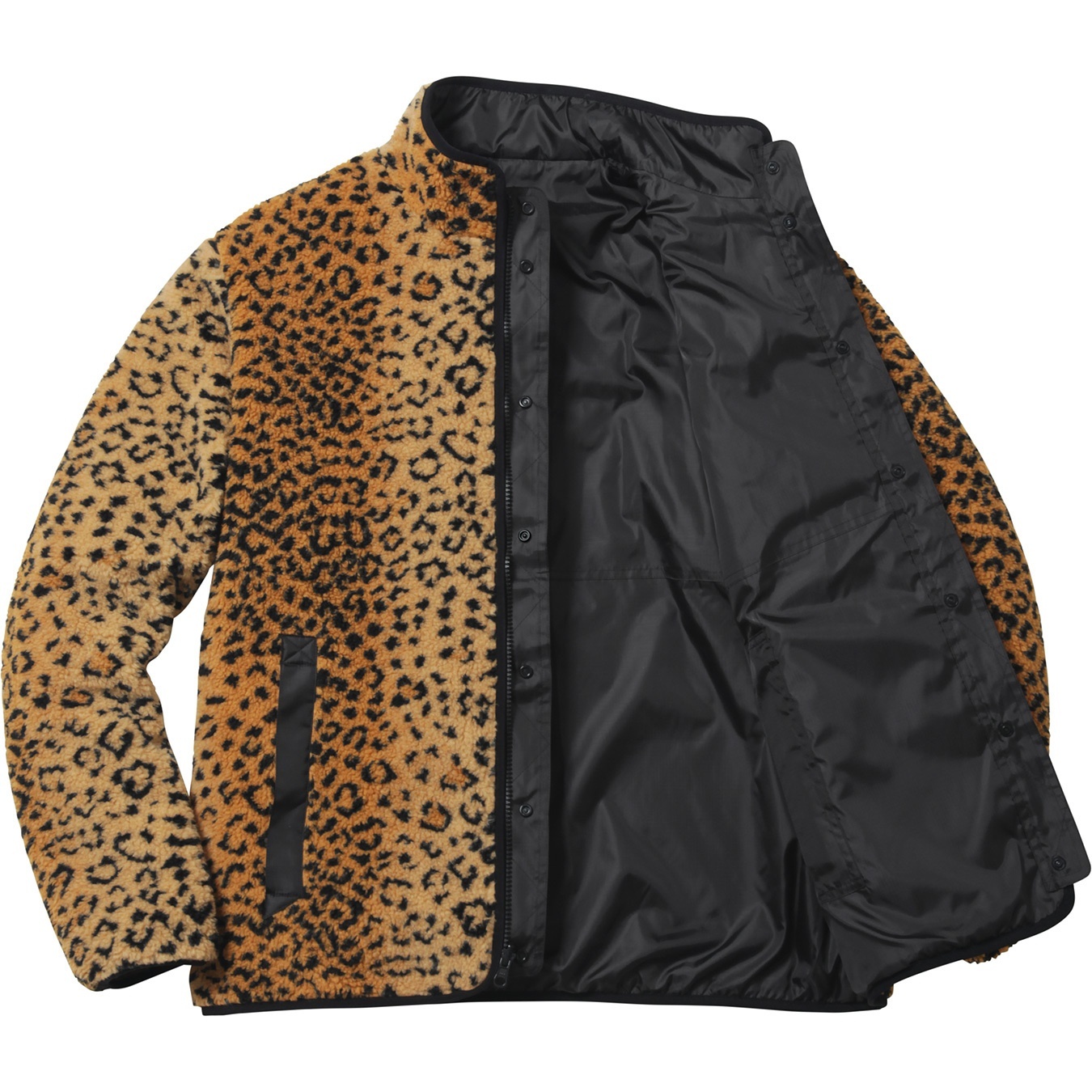 Leopard Fleece Reversible Jacket view 7